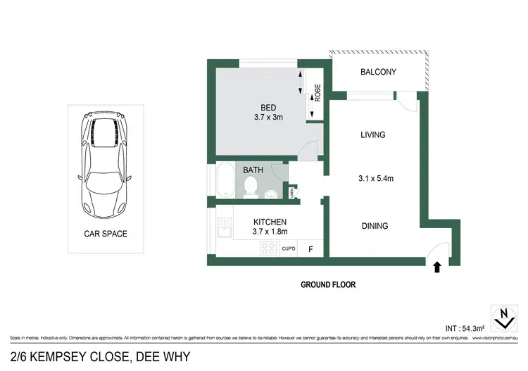 Floorplan of Homely apartment listing, 2/6 Kempsey Close, Dee Why NSW 2099