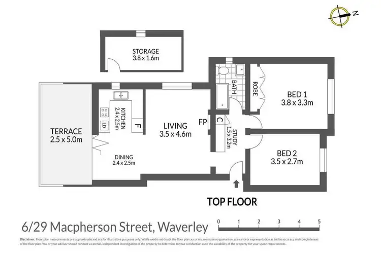 Floorplan of Homely apartment listing, 29 MacPherson Street, Waverley NSW 2024