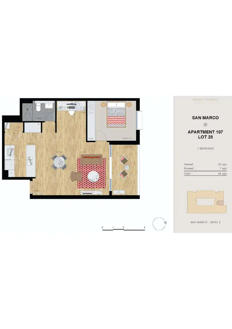 Floorplan of Homely apartment listing, 107/70 River Road, Ermington NSW 2115