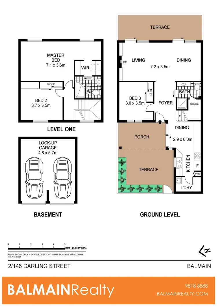 Floorplan of Homely townhouse listing, 2/146 Darling Street, Balmain NSW 2041