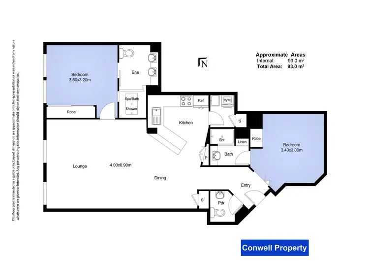 Floorplan of Homely apartment listing, Level 7/229 Queen Street, Brisbane City QLD 4000