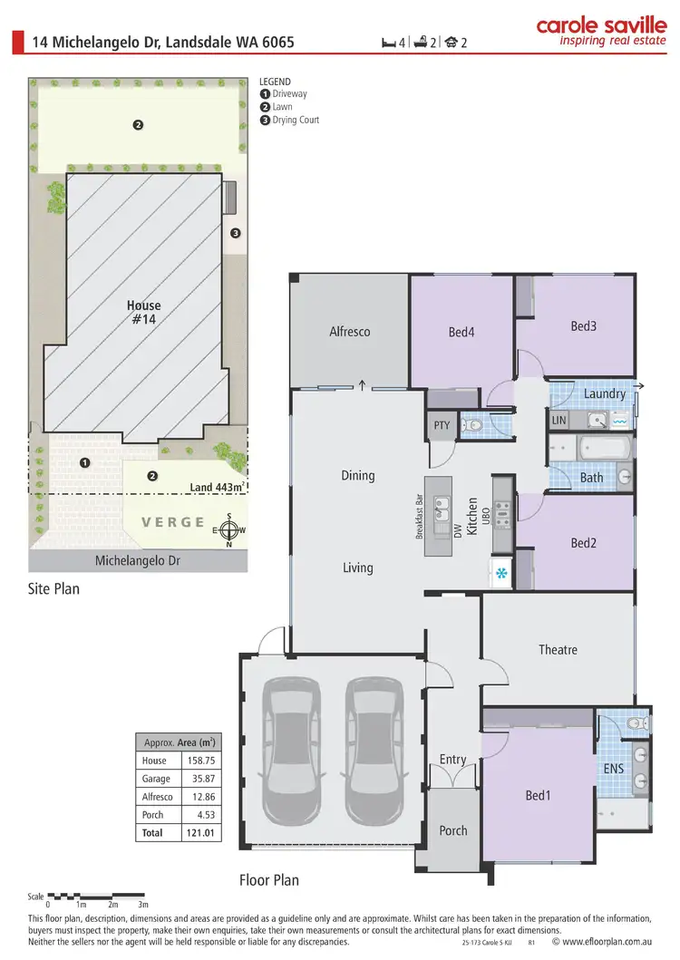 Floorplan of Homely house listing, 14 Michelangelo Drive, Landsdale WA 6065
