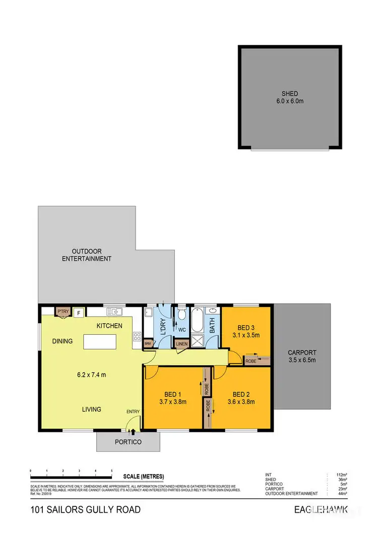 Floorplan of Homely house listing, 101 Sailors Gully Road, Eaglehawk VIC 3556