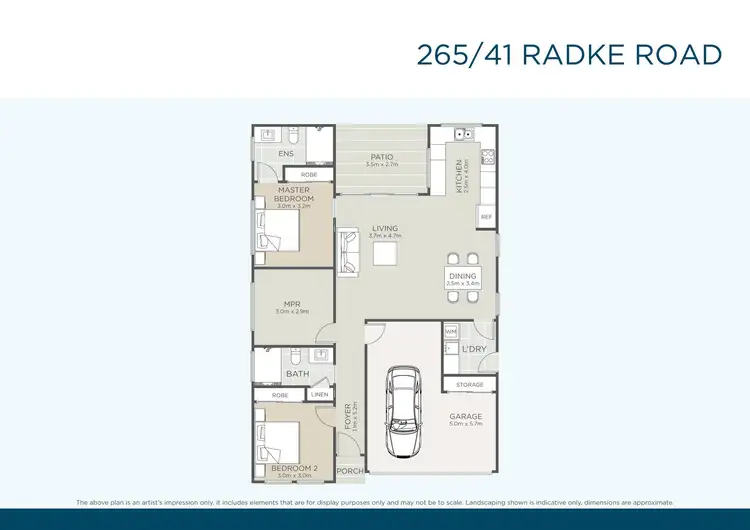 Floorplan of Homely retirement listing, 265/41 Radke Road, Bethania QLD 4205