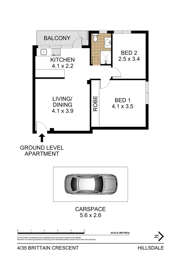 Floorplan of Homely apartment listing, 4/35 Brittain Crescent, Hillsdale NSW 2036