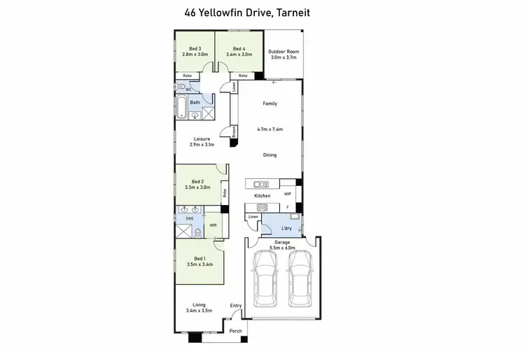 Floorplan of Homely house listing, 46 Yellowfin Drive, Tarneit VIC 3029