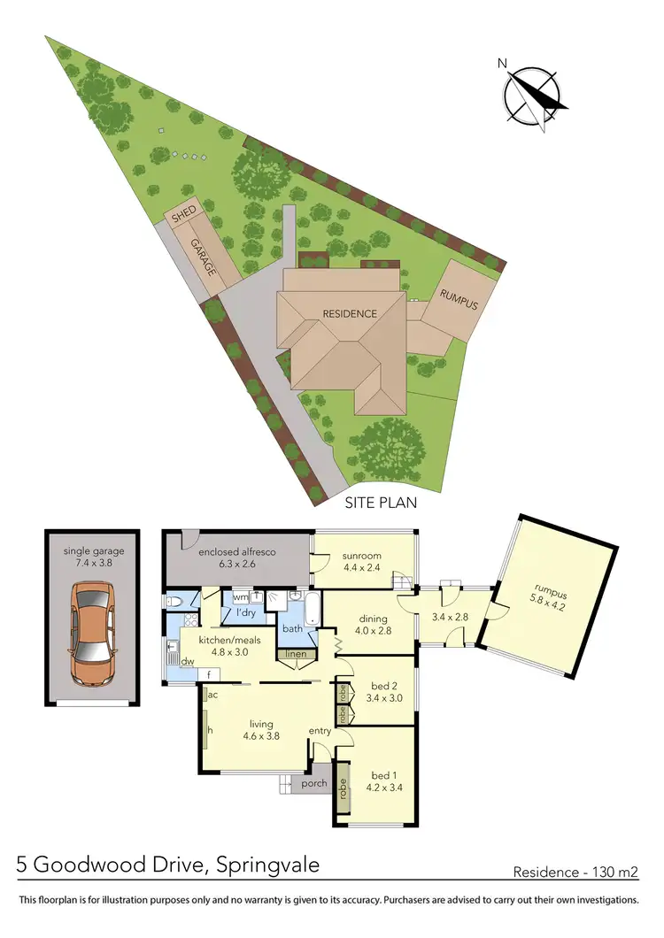 Floorplan of Homely house listing, 5 Goodwood Drive, Springvale VIC 3171