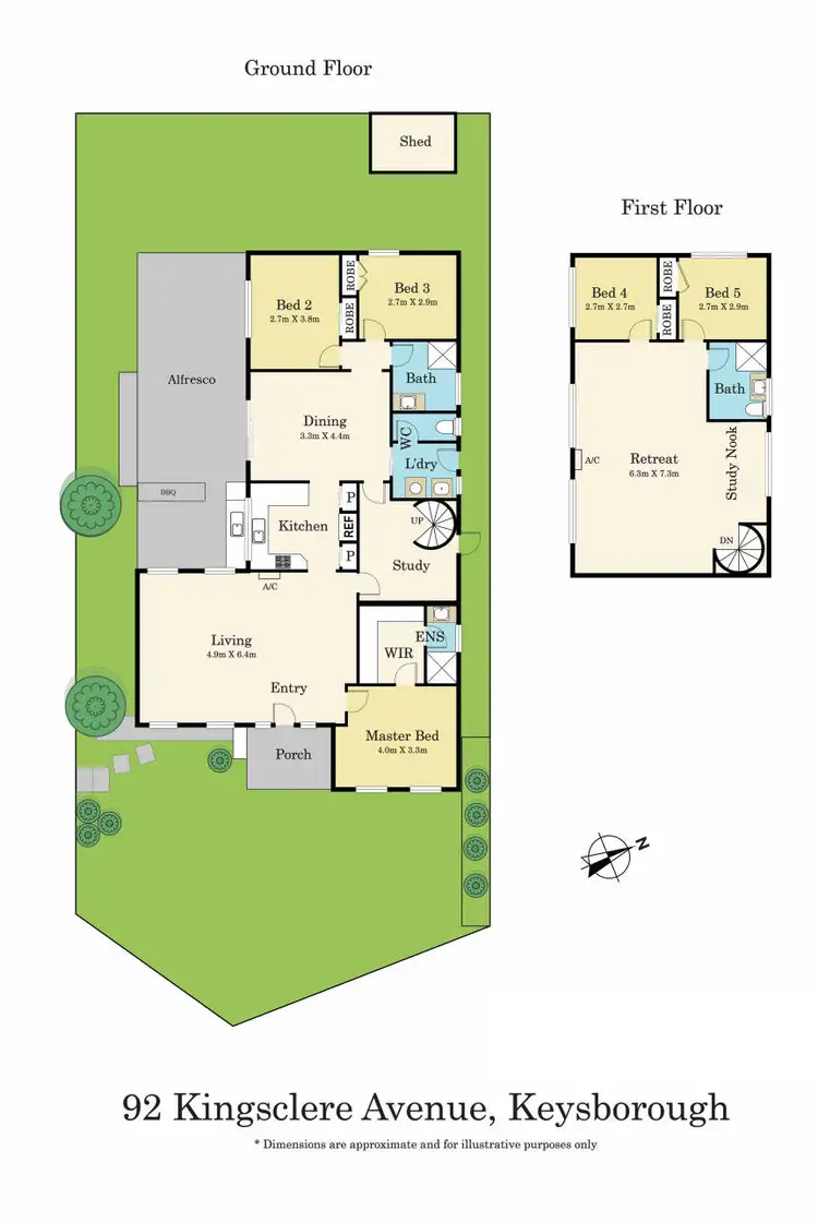 Floorplan of Homely house listing, 92 Kingsclere Avenue, Keysborough VIC 3173