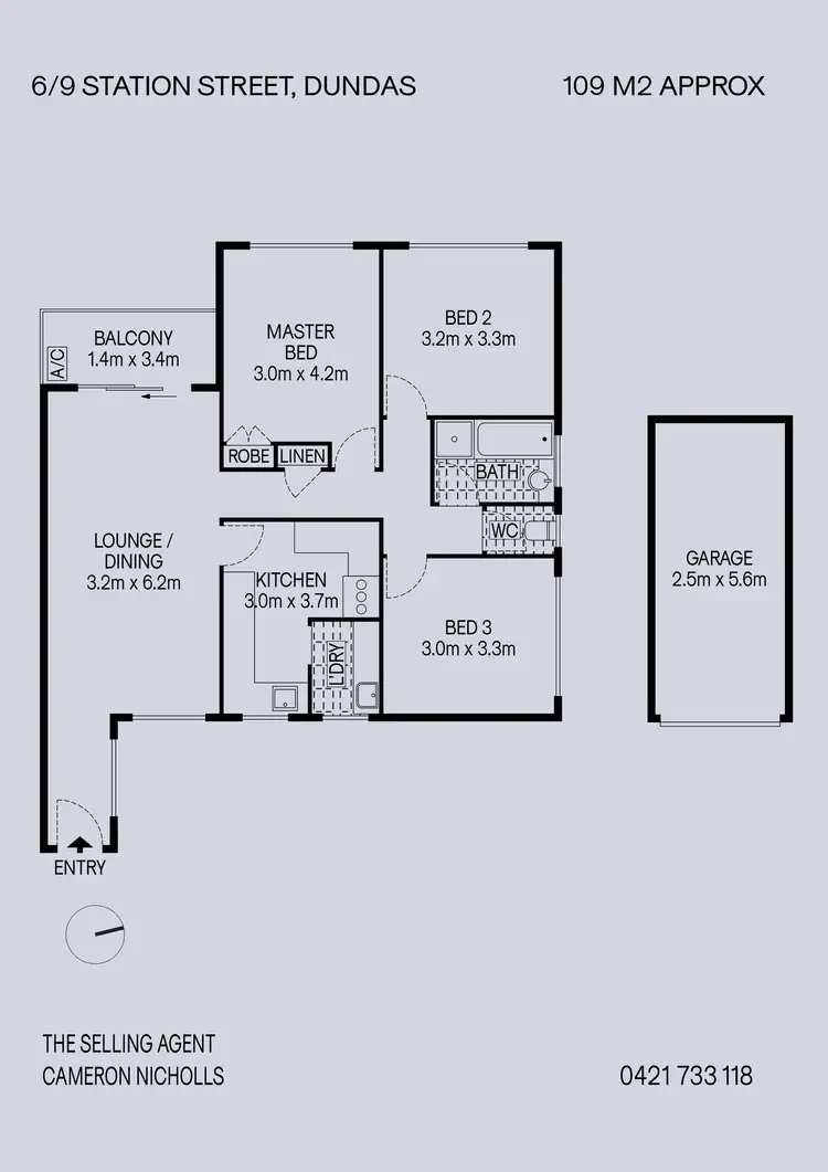 Floorplan of Homely apartment listing, 6/9 Station Street, Dundas NSW 2117