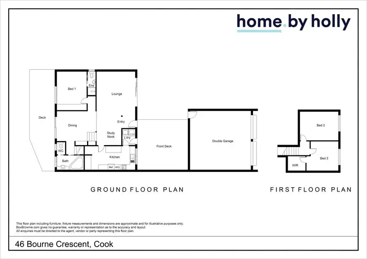 Floorplan of Homely townhouse listing, 46 Bourne Street, Cook ACT 2614