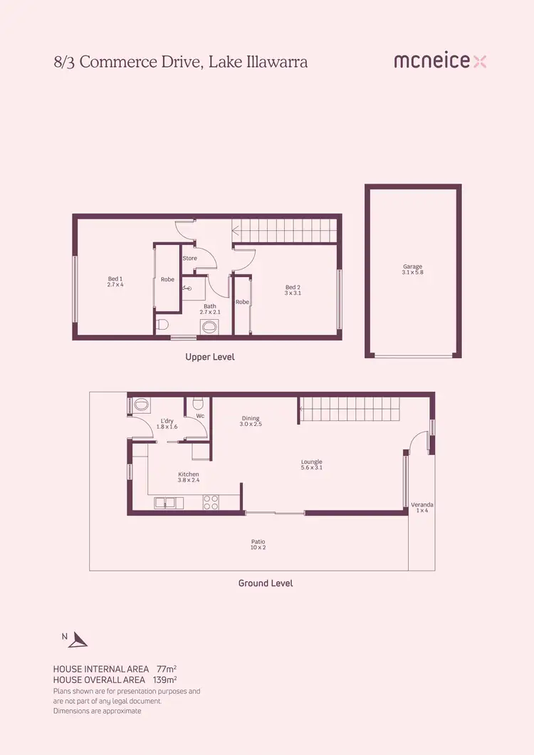 Floorplan of Homely townhouse listing, 8/3 Commerce Drive, Lake Illawarra NSW 2528