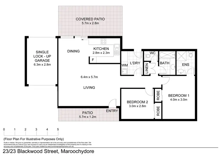 Floorplan of Homely townhouse listing, 23/23 Blackwood Street, Maroochydore QLD 4558