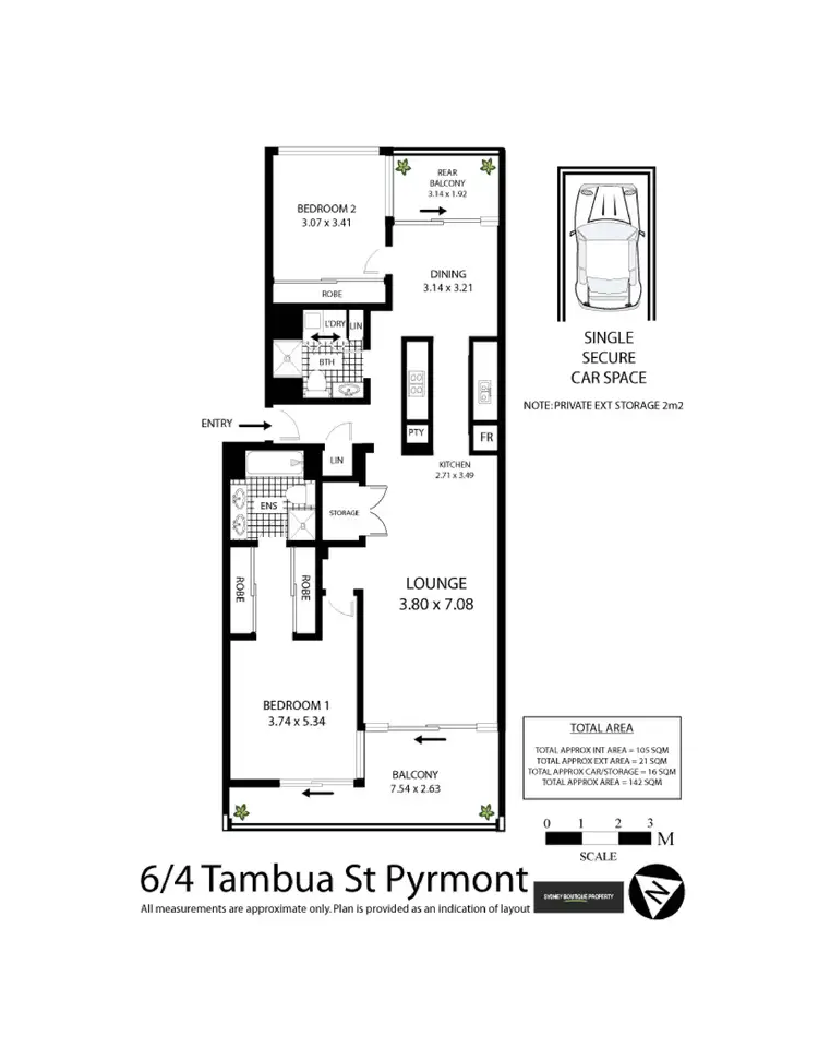 Floorplan of Homely apartment listing, 6/4 Tambua Street, Pyrmont NSW 2009