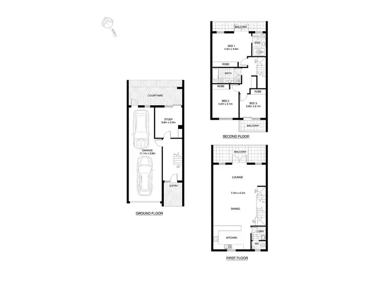 Floorplan of Homely townhouse listing, 8 Sawyer Crescent, Lane Cove NSW 2066