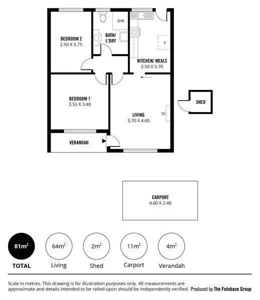 Floorplan of Homely unit listing, 4/10 Hazel Street, Ascot Park SA 5043