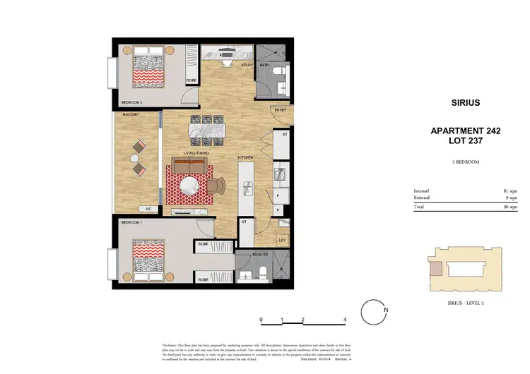 Floorplan of Homely apartment listing, 242/64 River Road, Ermington NSW 2115