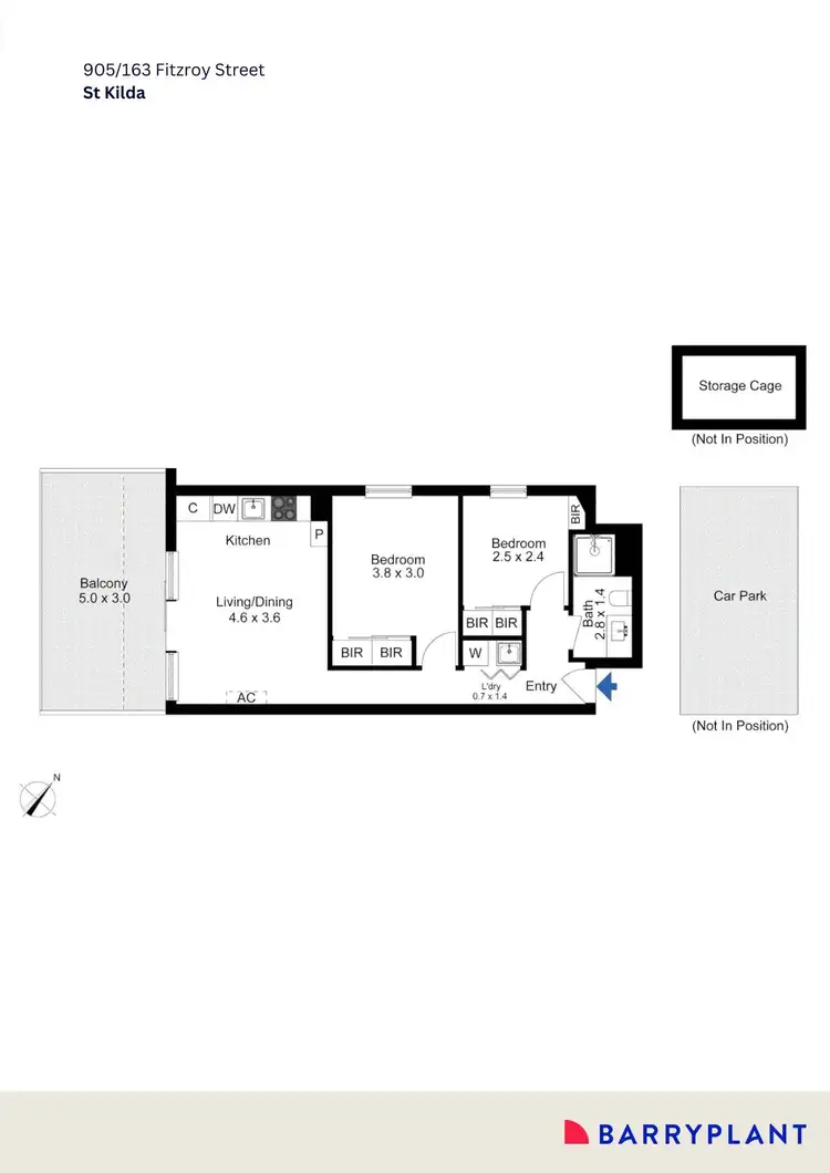 Floorplan of Homely apartment listing, 905/163 Fitzroy Street, St Kilda VIC 3182