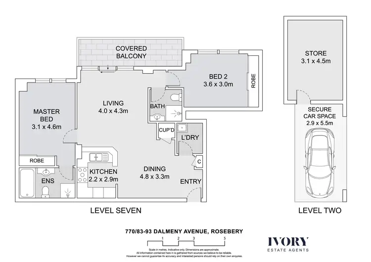 Floorplan of Homely unit listing, Level 7/770/83-83 Dalmeny Avenue, Rosebery NSW 2018