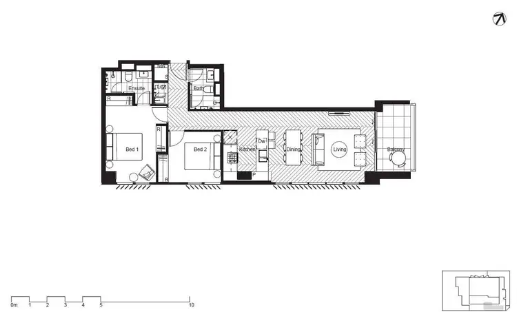 Floorplan of Homely apartment listing, 805/88 Alfred Street, Milsons Point NSW 2061