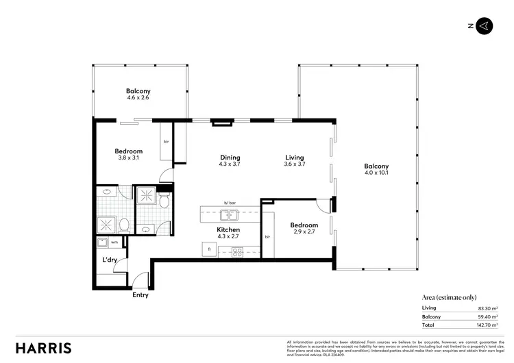Floorplan of Homely apartment listing, 304/293 Fullarton Road, Parkside SA 5063
