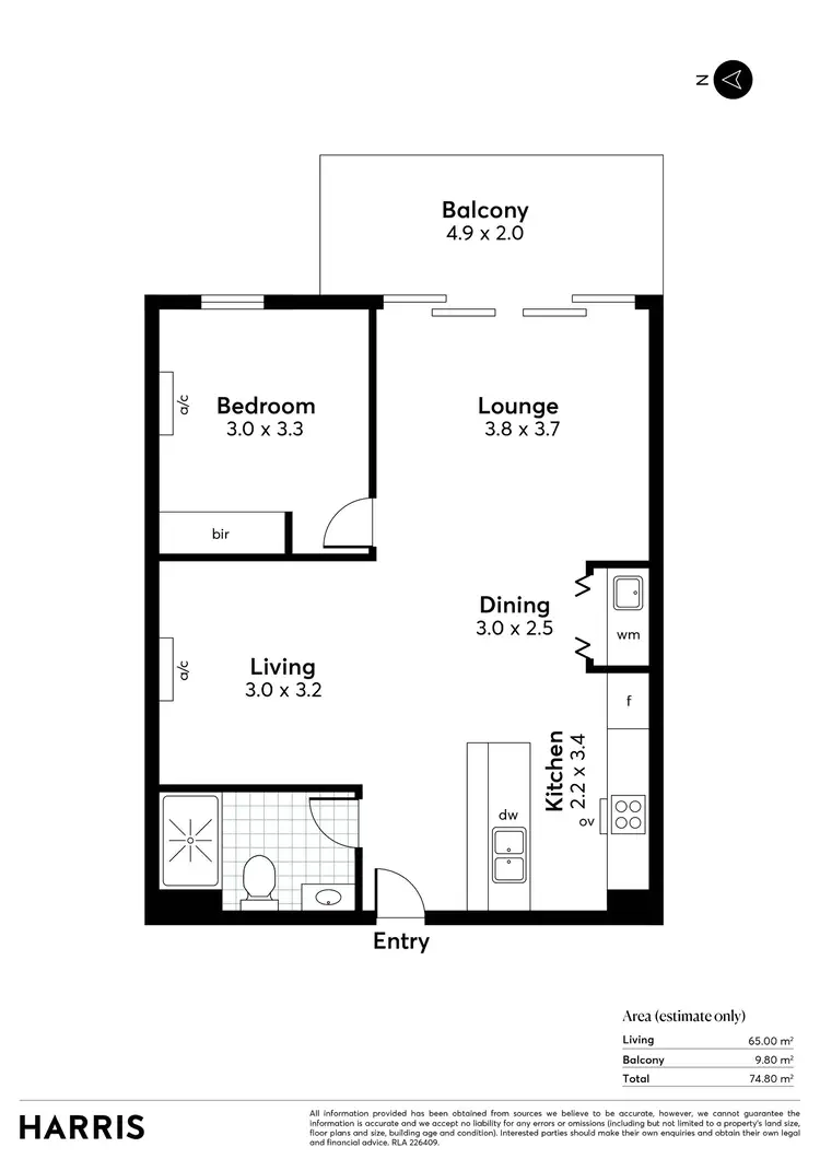 Floorplan of Homely apartment listing, 102/293 Fullarton Road, Parkside SA 5063