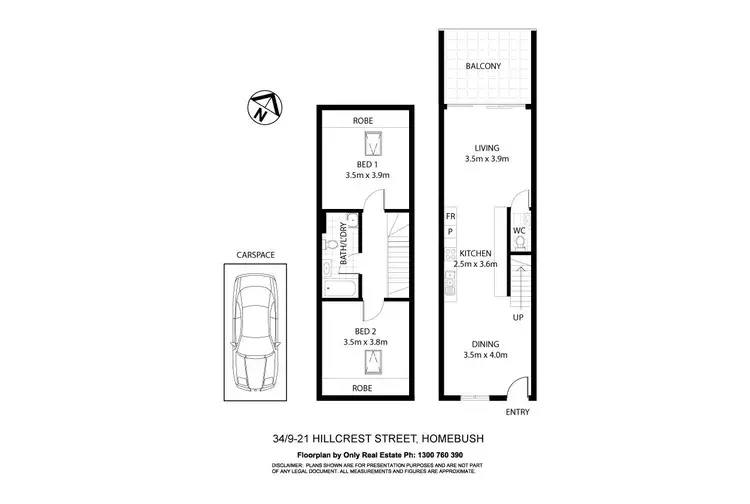Floorplan of Homely apartment listing, 33/9-21 Hillcrest Street, Homebush NSW 2140