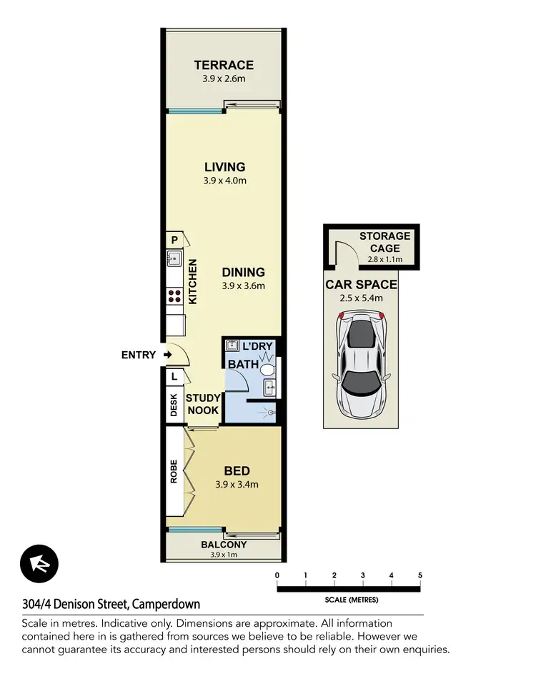 Floorplan of Homely apartment listing, 304/4 Denison Street, Camperdown NSW 2050