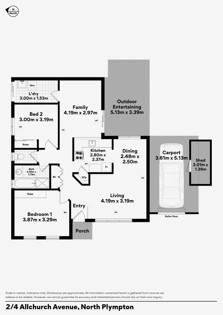 Floorplan of Homely unit listing, 2/4 Allchurch Avenue, North Plympton SA 5037