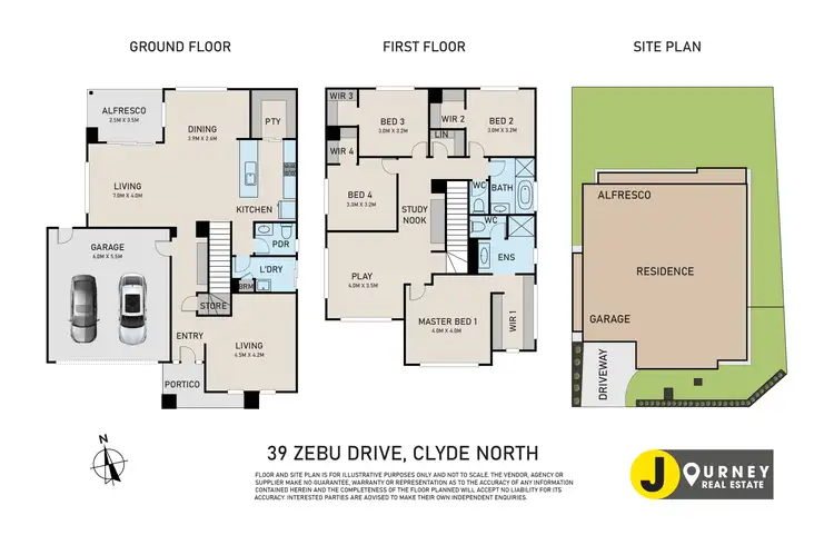 Floorplan of Homely house listing, 39 Zebu Drive, Clyde North VIC 3978