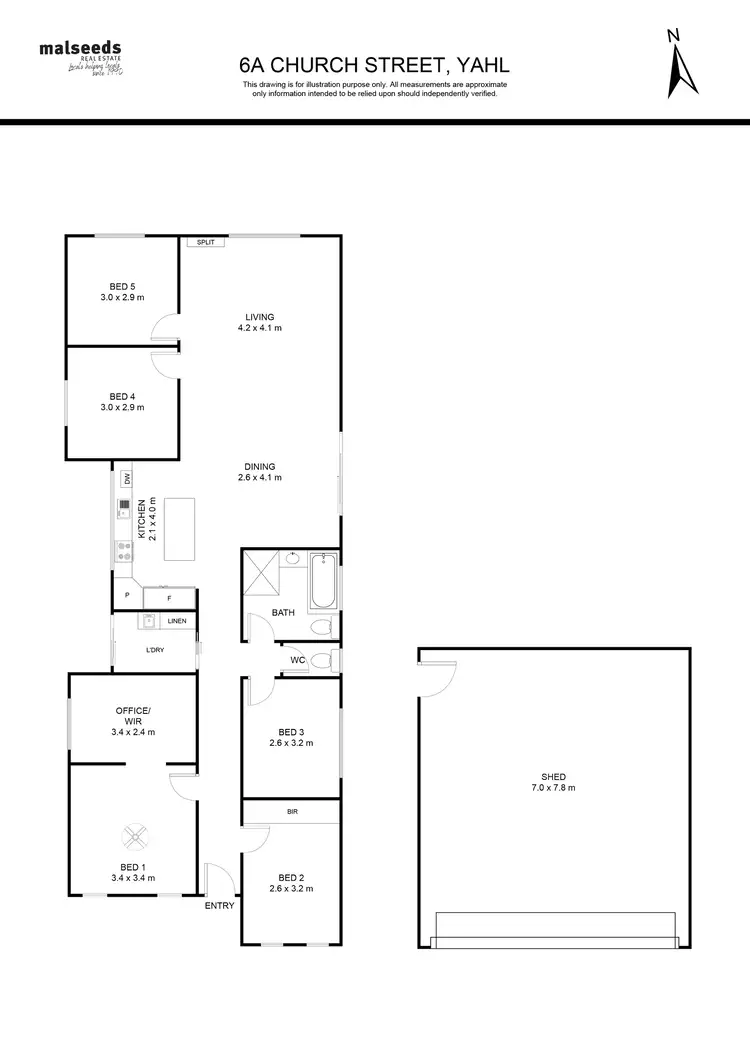 Floorplan of Homely house listing, 6A Church Street, Yahl SA 5291