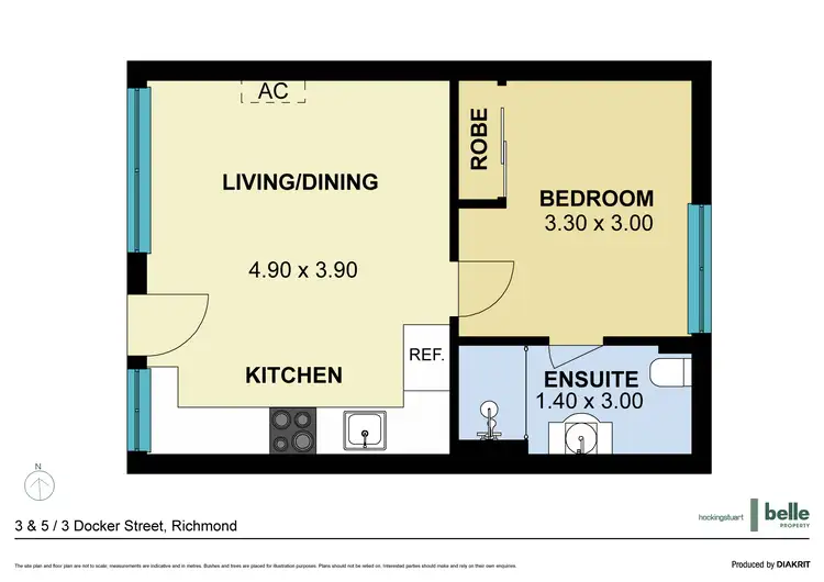Floorplan of Homely apartment listing, 3/3 Docker Street, Richmond VIC 3121