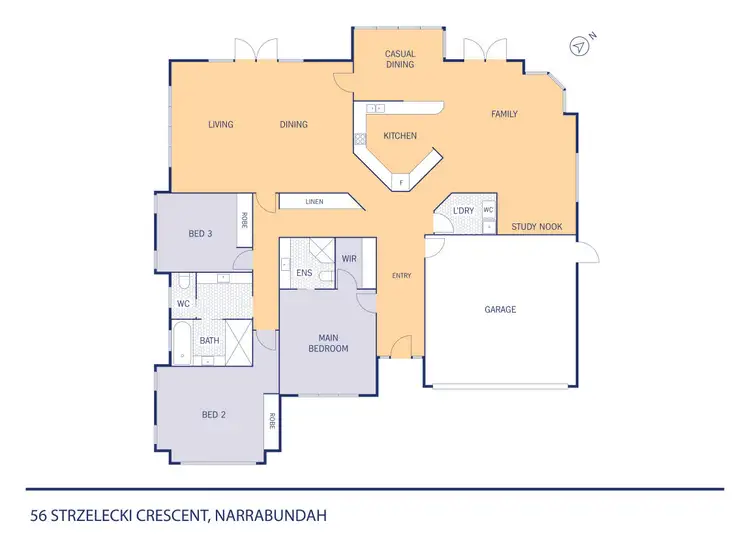 Floorplan of Homely townhouse listing, 56 Strzelecki Crescent, Narrabundah ACT 2604