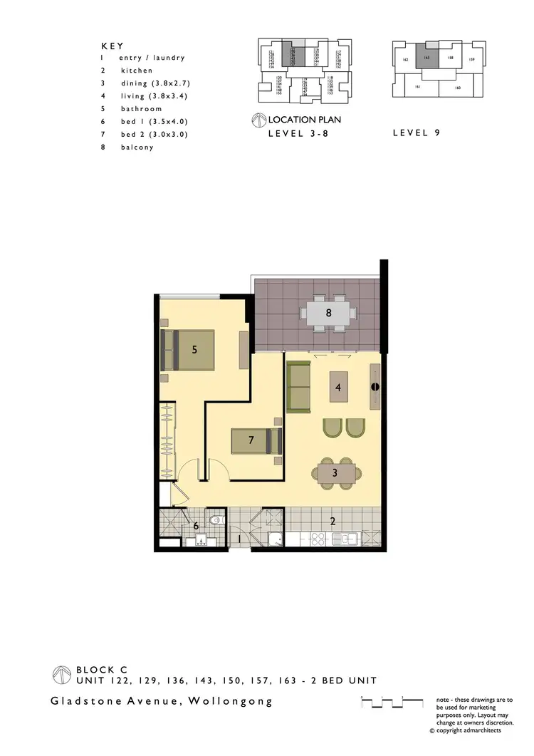 Floorplan of Homely apartment listing, 163/22-32 Gladstone Avenue, Wollongong NSW 2500