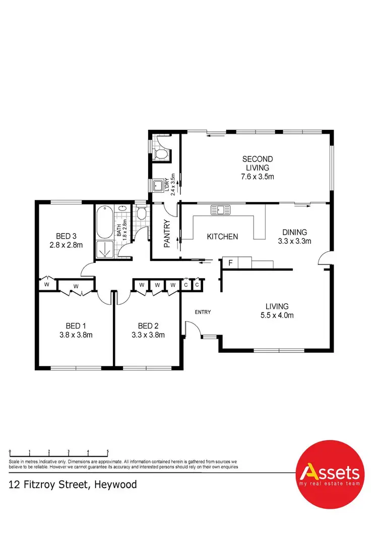 Floorplan of Homely house listing, 12 Fitzroy Street, Heywood VIC 3304