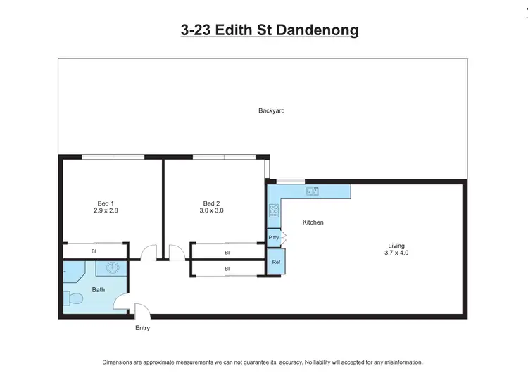 Floorplan of Homely unit listing, 3/23 Edith Street, Dandenong VIC 3175