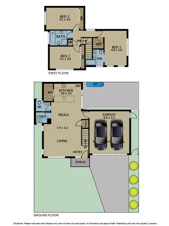 Floorplan of Homely townhouse listing, 2/5 Eumarella Street, Tullamarine VIC 3043