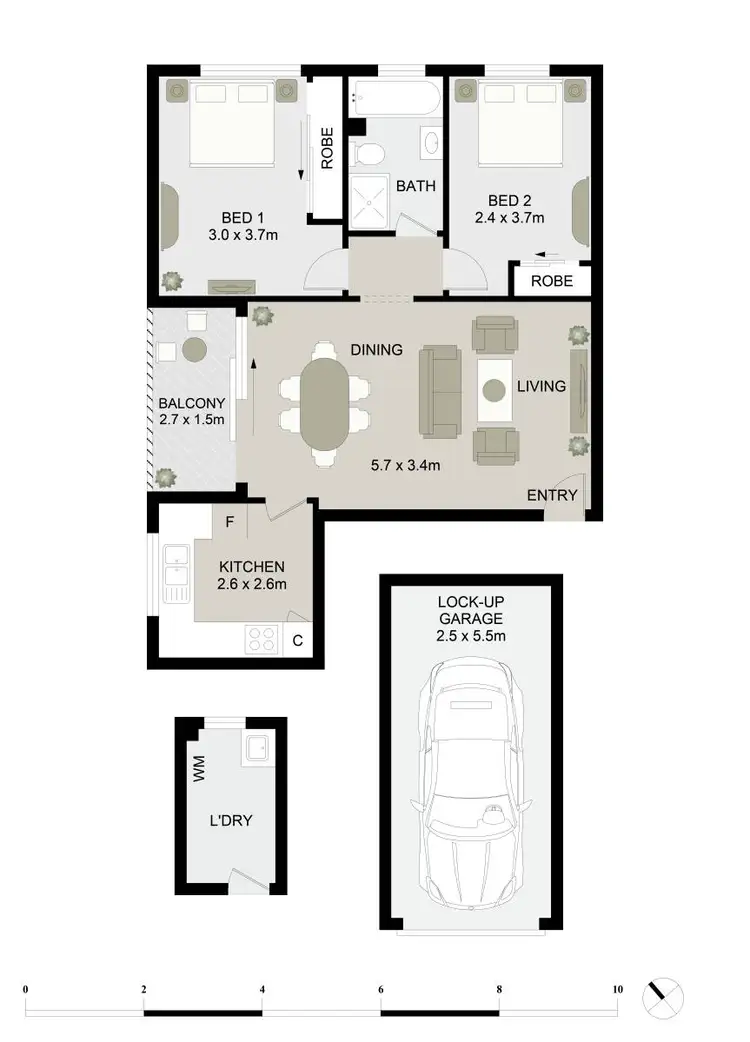 Floorplan of Homely unit listing, 4/28 Station Street, West Ryde NSW 2114