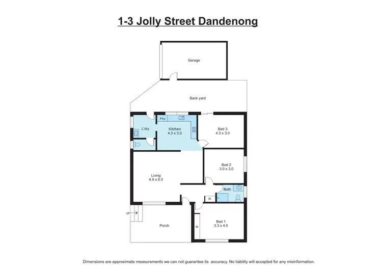 Floorplan of Homely unit listing, 1/3 Jolly Street, Dandenong VIC 3175
