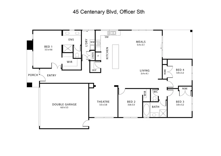 Floorplan of Homely house listing, 45 Centenary Boulevard, Officer South VIC 3809
