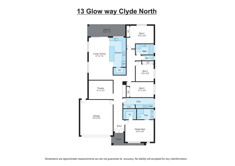 Floorplan of Homely house listing, 13 Glow Way, Clyde North VIC 3978