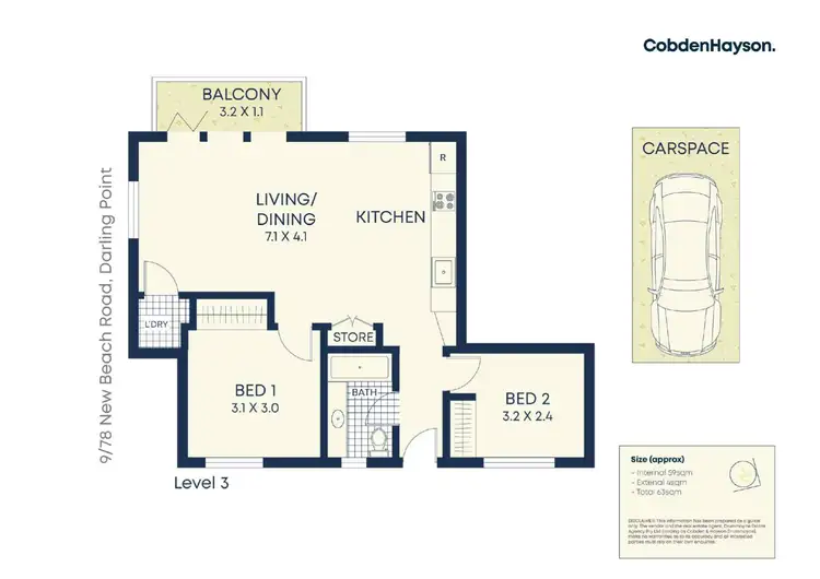 Floorplan of Homely apartment listing, 9/78 New Beach Road, Darling Point NSW 2027