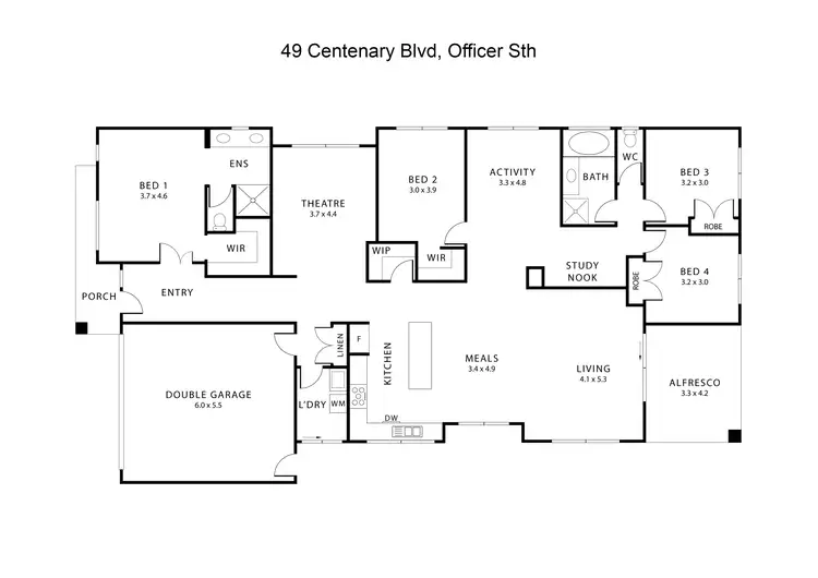 Floorplan of Homely house listing, 49 Centenary Boulevard, Officer South VIC 3809