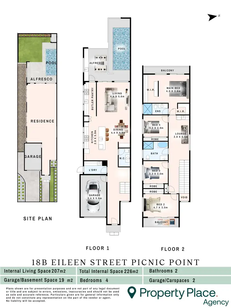 Floorplan of Homely semi-detached listing, 18B Eileen Street, Picnic Point NSW 2213