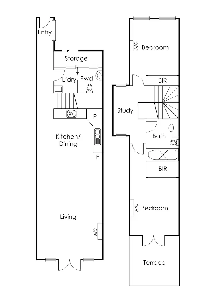Floorplan of Homely townhouse listing, 85A Buckingham Street, Richmond VIC 3121