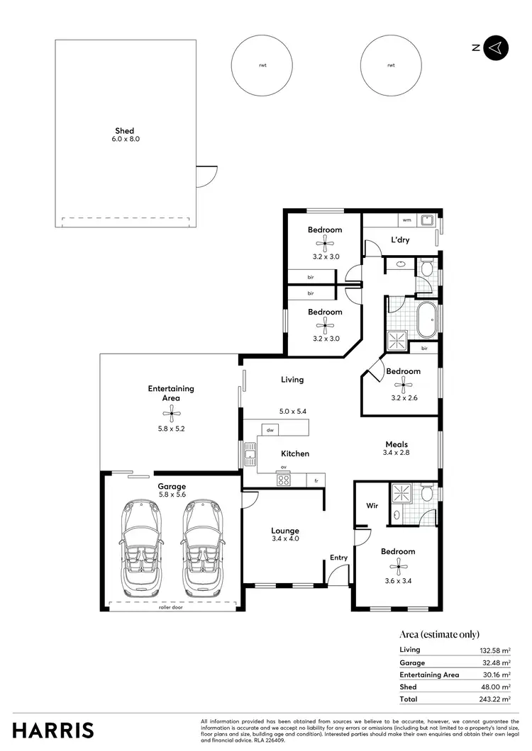 Floorplan of Homely house listing, 6 Parsee Street, Edithburgh SA 5583