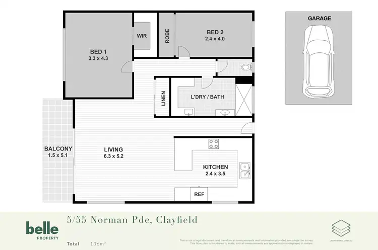 Floorplan of Homely unit listing, 5/55 Norman Parade, Clayfield QLD 4011