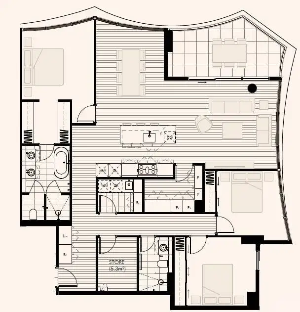 Floorplan of Homely apartment listing, 1306/3 Davilak Street, Como WA 6152