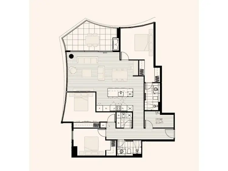 Floorplan of Homely apartment listing, 302/3 Davilak Street, Como WA 6152