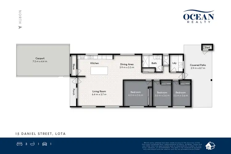 Floorplan of Homely house listing, 15 Daniel Street, Lota QLD 4179