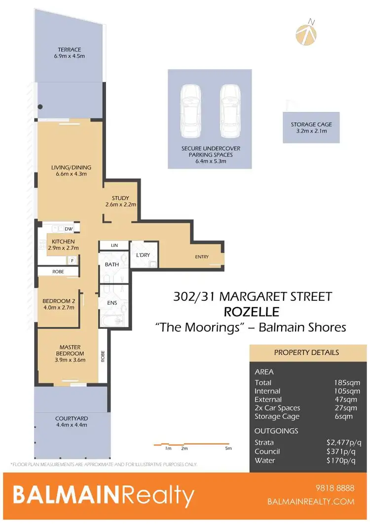 Floorplan of Homely apartment listing, 302/31 Margaret Street, Rozelle NSW 2039